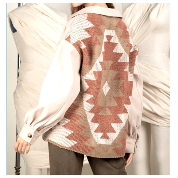 #39 Boho Unique Aztec Detail Jacket - Picture 1 of 5